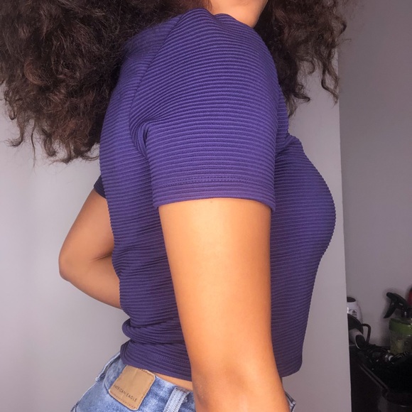 Purple crop top turtle neck - Picture 2 of 3